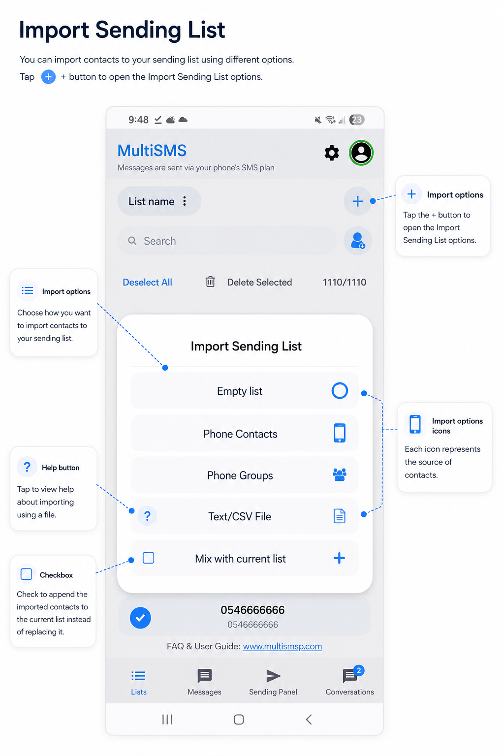 Import overview